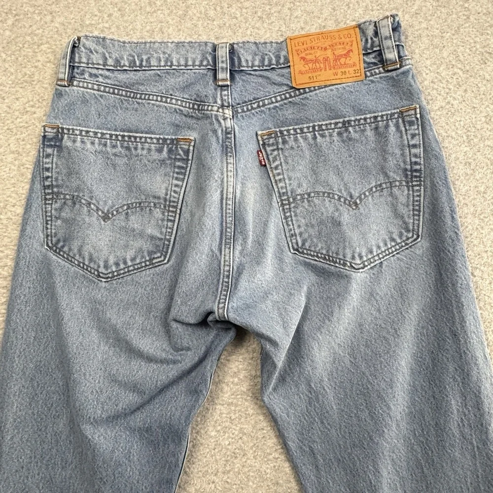 Levi's 511‎ Slim Straight Jeans Mens 30x32 Blue Stretch Denim 5 Pocket Zip Fly